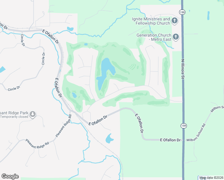 map of restaurants, bars, coffee shops, grocery stores, and more near 1141 Stonewolf Trail in Fairview Heights