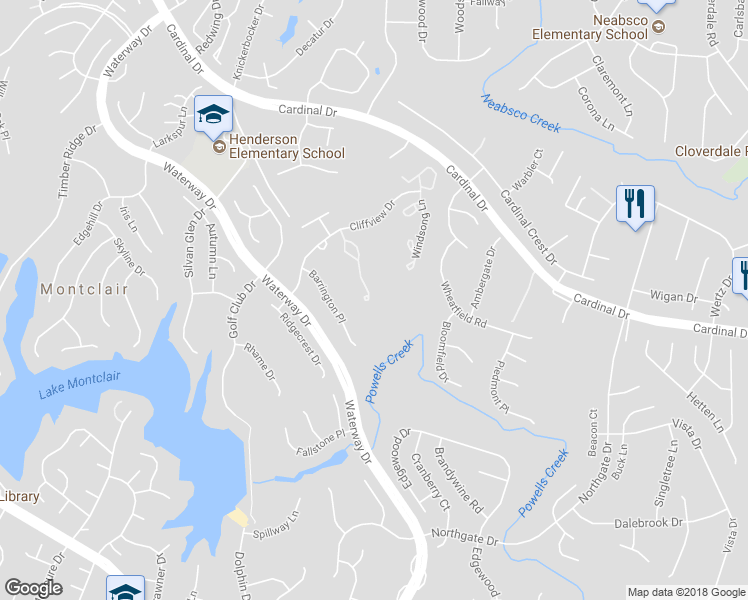 map of restaurants, bars, coffee shops, grocery stores, and more near 4202 Jonathan Court in Dumfries