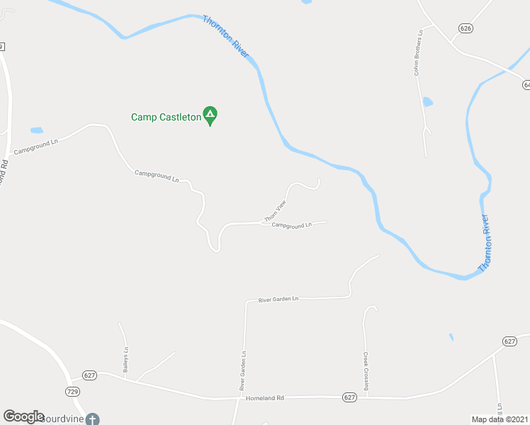 map of restaurants, bars, coffee shops, grocery stores, and more near 6675 Campground Lane in Castleton