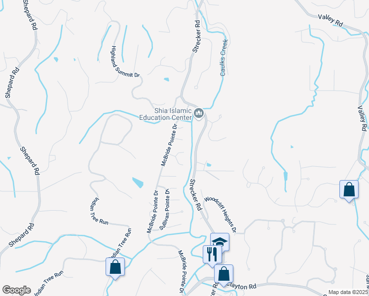 map of restaurants, bars, coffee shops, grocery stores, and more near 718 Kerley Court in Ballwin