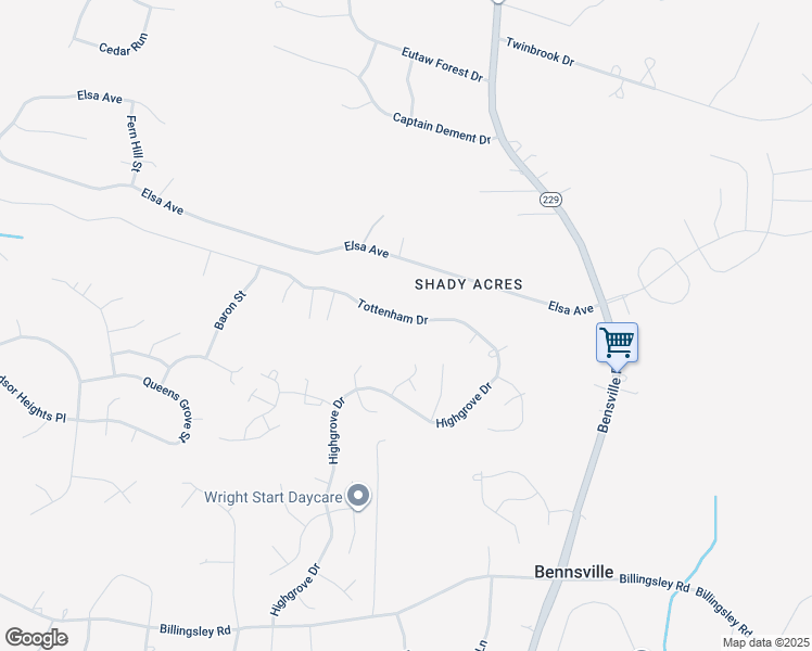 map of restaurants, bars, coffee shops, grocery stores, and more near 7525 Tottenham Drive in White Plains