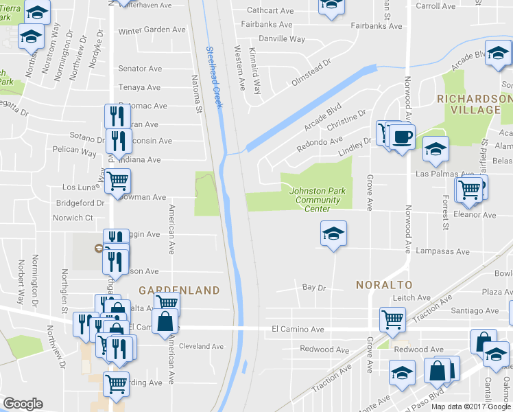 map of restaurants, bars, coffee shops, grocery stores, and more near 218 Eleanor Avenue in Sacramento