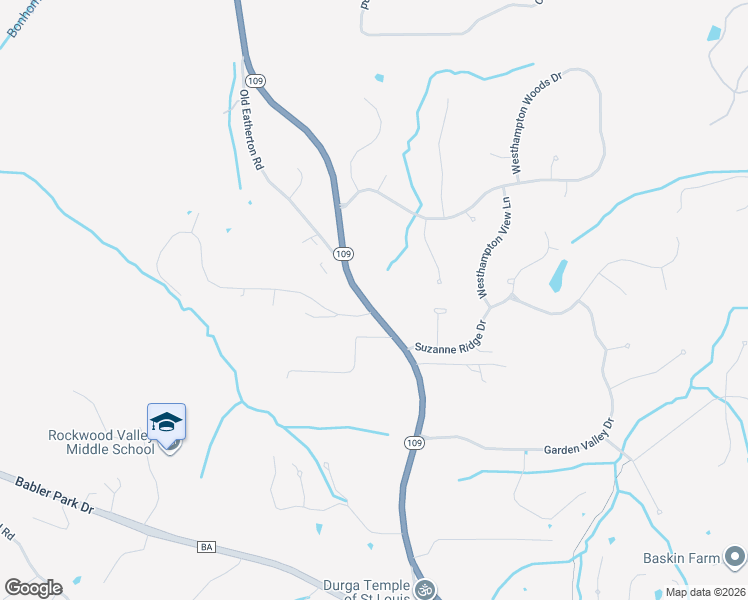 map of restaurants, bars, coffee shops, grocery stores, and more near 1018 Missouri 109 in Wildwood