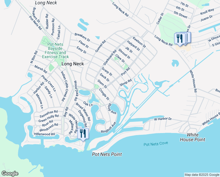 map of restaurants, bars, coffee shops, grocery stores, and more near 34665 Stem Street in Long Neck