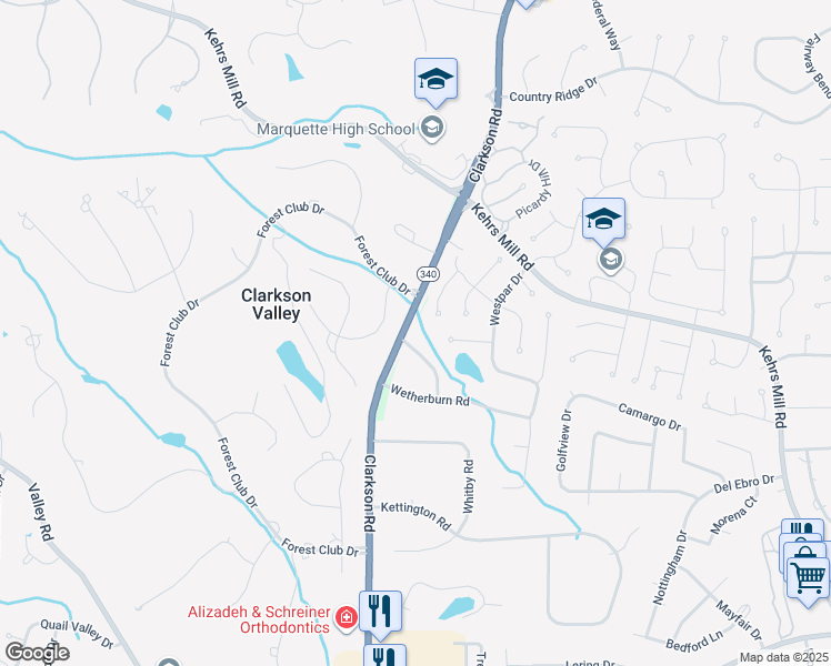 map of restaurants, bars, coffee shops, grocery stores, and more near 15993 Downall Green Drive in Chesterfield