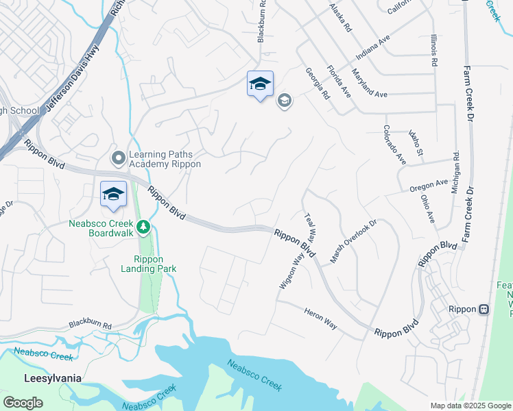 map of restaurants, bars, coffee shops, grocery stores, and more near 15425 Leeds Hill Way in Woodbridge
