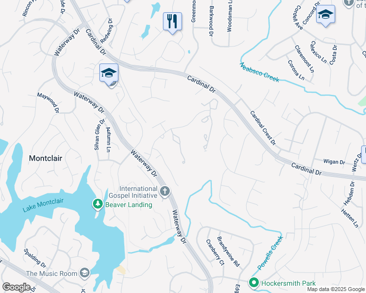 map of restaurants, bars, coffee shops, grocery stores, and more near 4246 Jonathan Court in Montclair