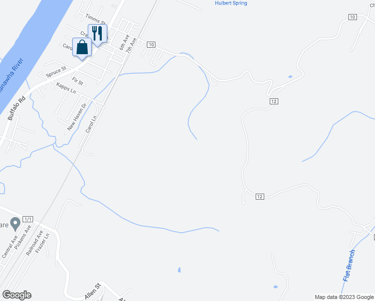 map of restaurants, bars, coffee shops, grocery stores, and more near in Buffalo