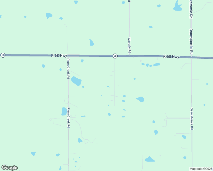 map of restaurants, bars, coffee shops, grocery stores, and more near 28044 Overbrook Road in Paola