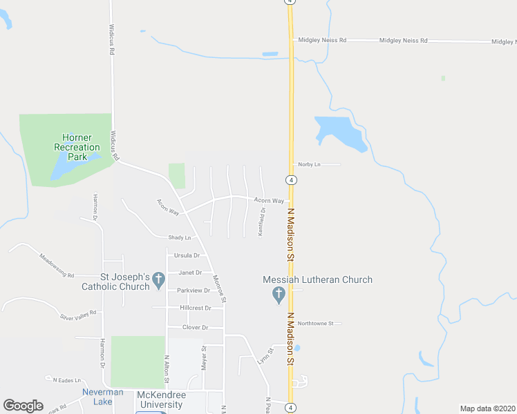map of restaurants, bars, coffee shops, grocery stores, and more near 10932 Kentfield Drive in Lebanon