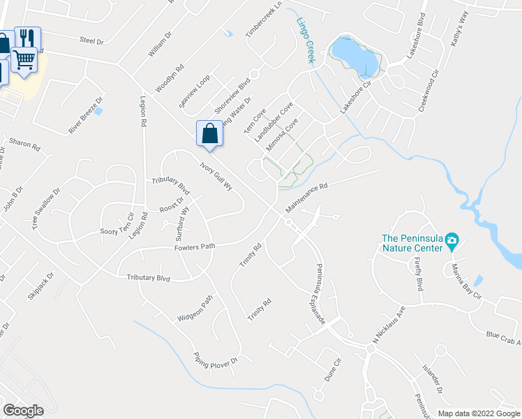 map of restaurants, bars, coffee shops, grocery stores, and more near 30976 Fowlers Path in Millsboro