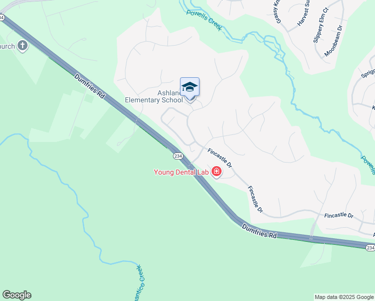 map of restaurants, bars, coffee shops, grocery stores, and more near 6371 Colonial Village Loop in Manassas