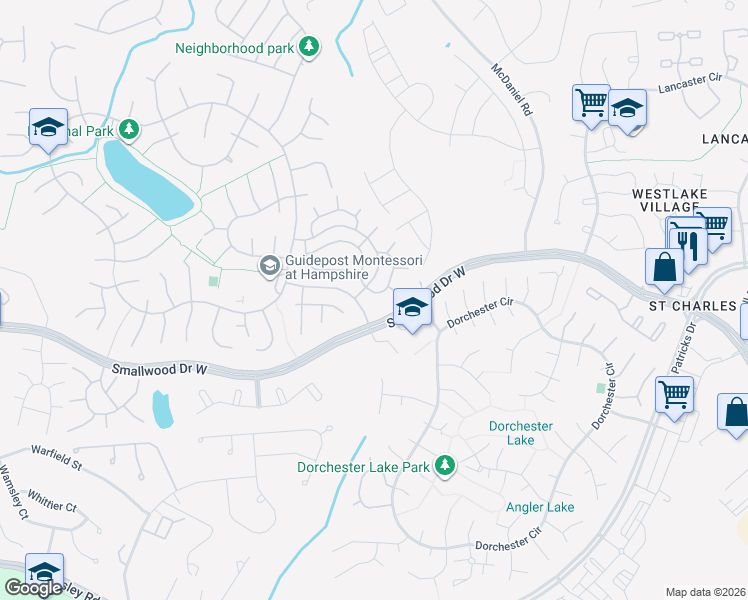 map of restaurants, bars, coffee shops, grocery stores, and more near 6120 Sea Lion Place in Waldorf