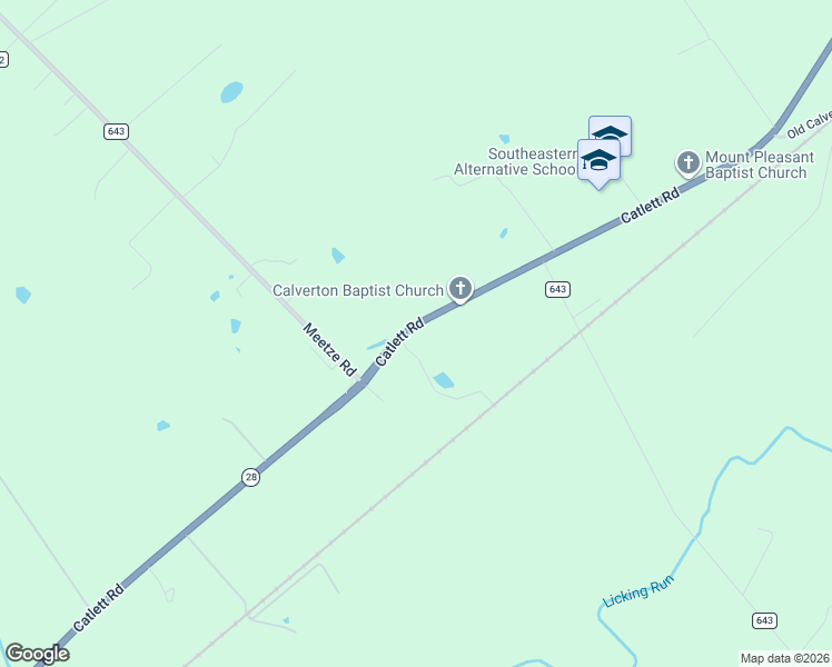 map of restaurants, bars, coffee shops, grocery stores, and more near 4607 Catlett Road in Midland