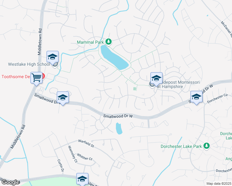 map of restaurants, bars, coffee shops, grocery stores, and more near 6206 Cachalot Court in Waldorf
