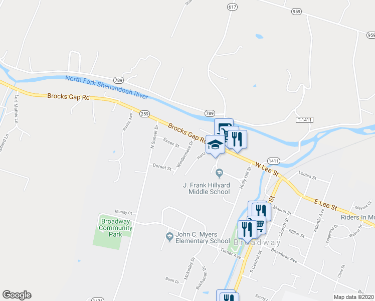 map of restaurants, bars, coffee shops, grocery stores, and more near 292 Windermere Drive in Broadway