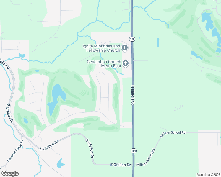 map of restaurants, bars, coffee shops, grocery stores, and more near 7410 Timberpoint Court in Fairview Heights