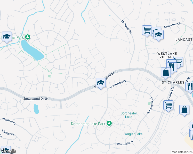 map of restaurants, bars, coffee shops, grocery stores, and more near 6142 Sea Lion Place in Waldorf