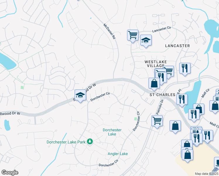 map of restaurants, bars, coffee shops, grocery stores, and more near 5053 Bigeye Court in Waldorf