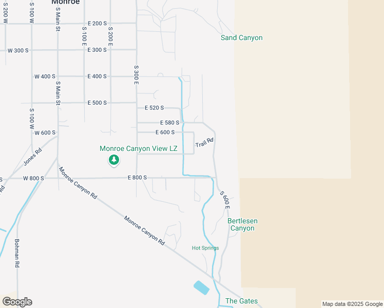 map of restaurants, bars, coffee shops, grocery stores, and more near 528 East 700 South in Monroe
