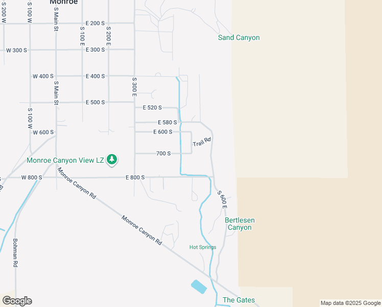map of restaurants, bars, coffee shops, grocery stores, and more near 528 East 700 South in Monroe