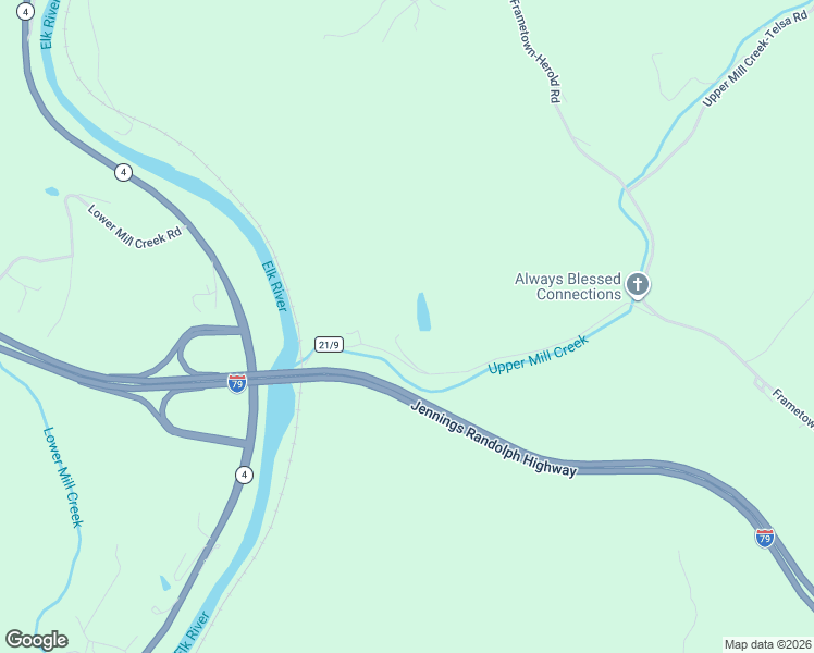 map of restaurants, bars, coffee shops, grocery stores, and more near 1286 Spruce Grove Road in Frametown