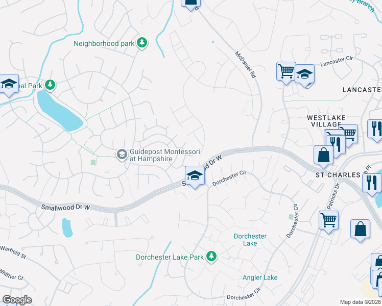 map of restaurants, bars, coffee shops, grocery stores, and more near 6158 Sea Lion Place in Waldorf
