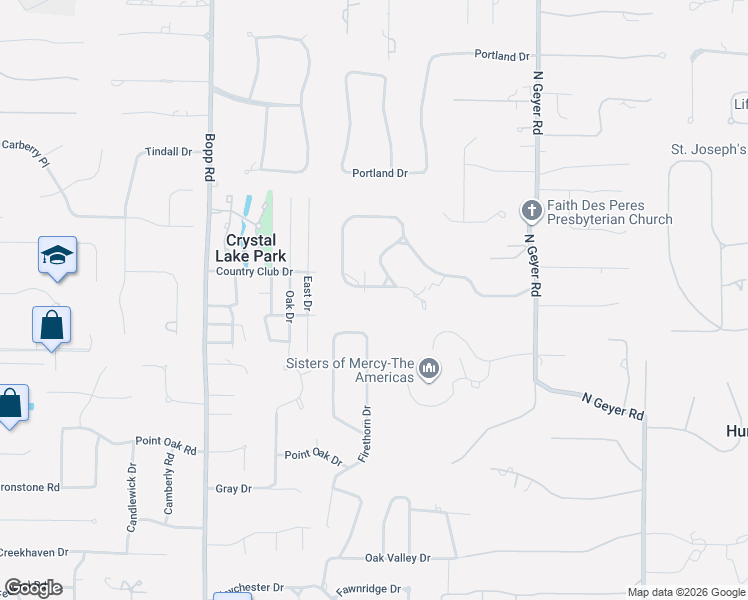 map of restaurants, bars, coffee shops, grocery stores, and more near 40 Countryside Lane in Frontenac