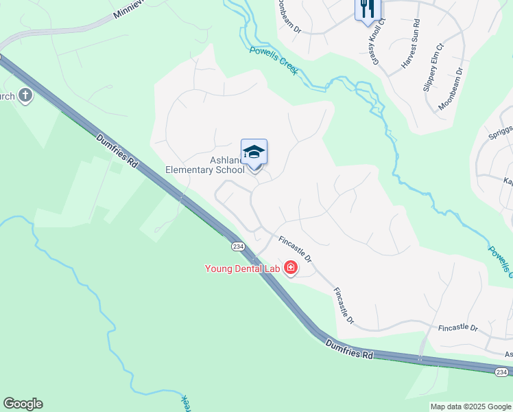 map of restaurants, bars, coffee shops, grocery stores, and more near 15339 Bowmans Folly Dr in Manassas
