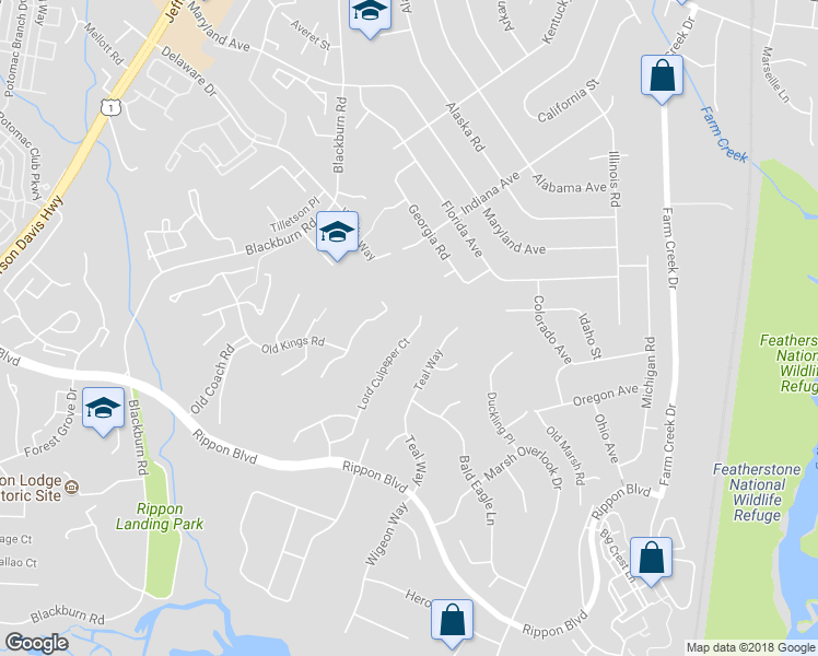 map of restaurants, bars, coffee shops, grocery stores, and more near 15238 Lord Culpeper Court in Woodbridge