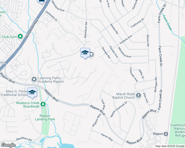 map of restaurants, bars, coffee shops, grocery stores, and more near 15277 Flintlock Terrace in Woodbridge