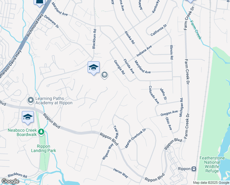 map of restaurants, bars, coffee shops, grocery stores, and more near 15230 Lord Culpeper Court in Woodbridge