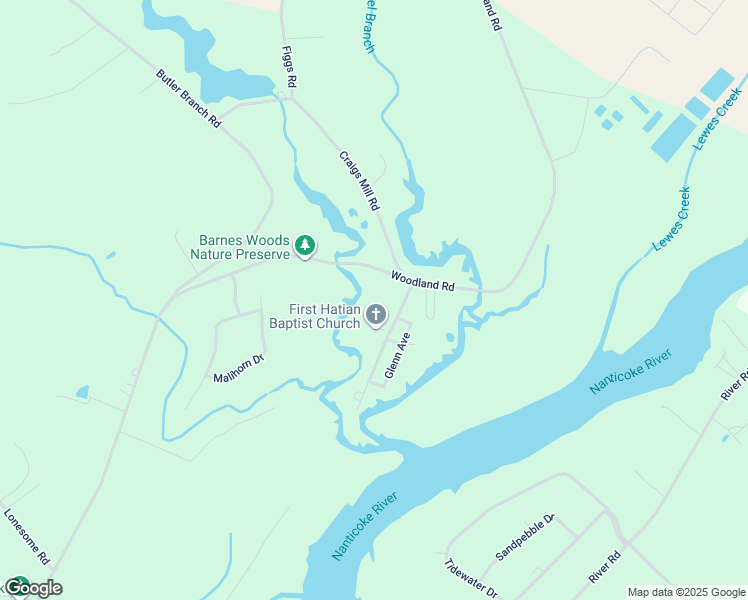 map of restaurants, bars, coffee shops, grocery stores, and more near 27173 Woodland Road in Seaford