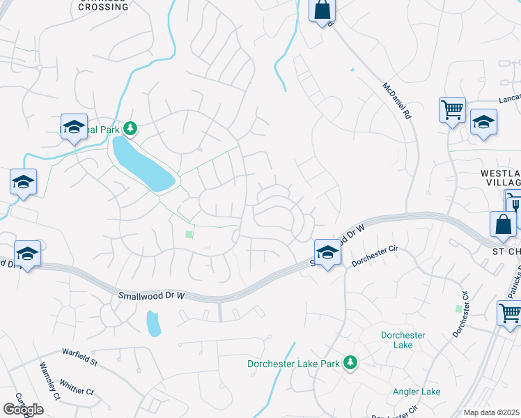 map of restaurants, bars, coffee shops, grocery stores, and more near 6058 Red Squirrel Place in Waldorf