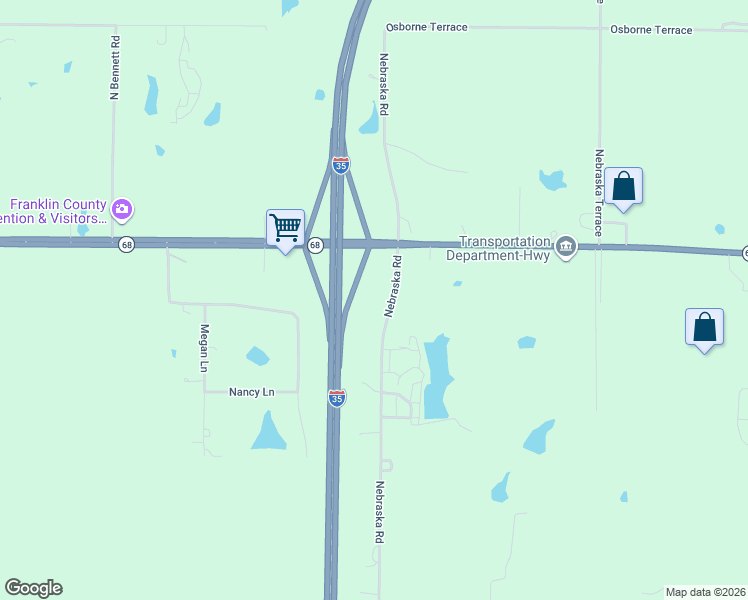 map of restaurants, bars, coffee shops, grocery stores, and more near 3280 Nebraska Road in Ottawa