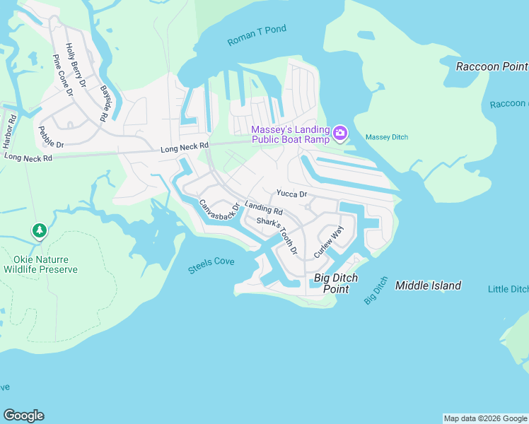 map of restaurants, bars, coffee shops, grocery stores, and more near 26600 Landing Road in Millsboro