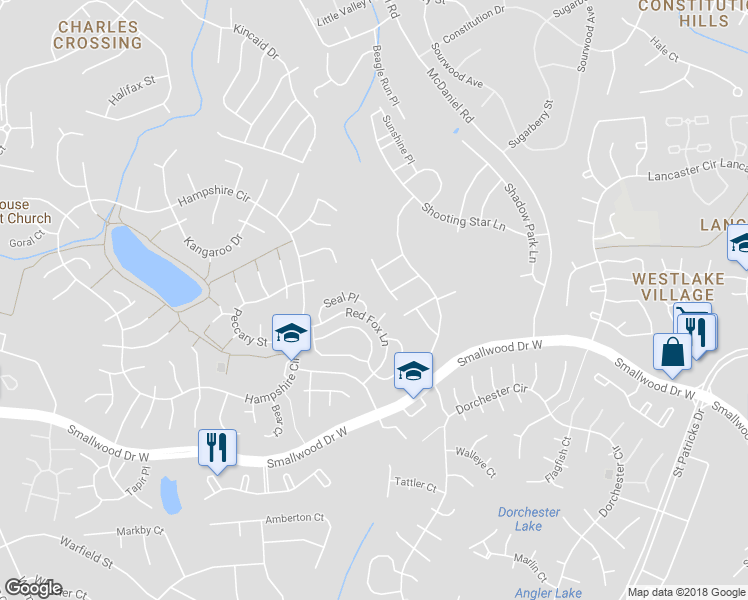 map of restaurants, bars, coffee shops, grocery stores, and more near 6195 Seal Place in Waldorf