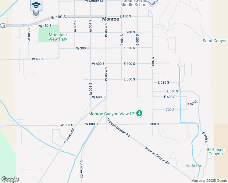 map of restaurants, bars, coffee shops, grocery stores, and more near 501-599 South Main Street in Monroe