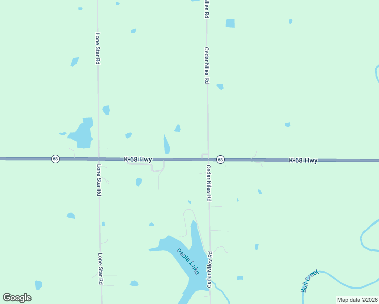 map of restaurants, bars, coffee shops, grocery stores, and more near 27880 Cedar Niles Road in Paola