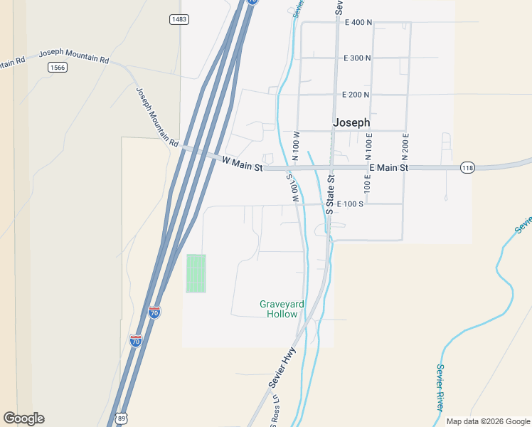 map of restaurants, bars, coffee shops, grocery stores, and more near 115 South 200 West in Joseph