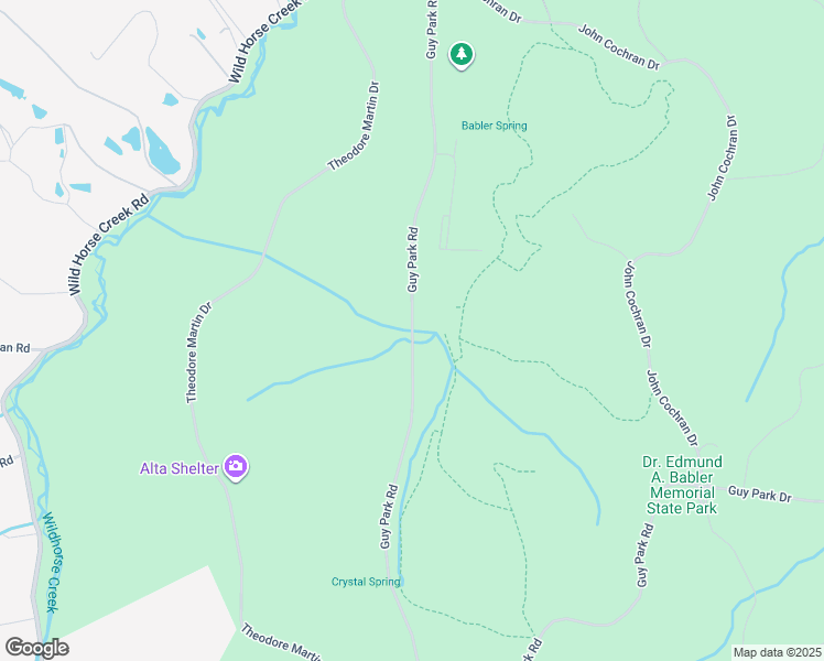 map of restaurants, bars, coffee shops, grocery stores, and more near Guy Park Road in Wildwood