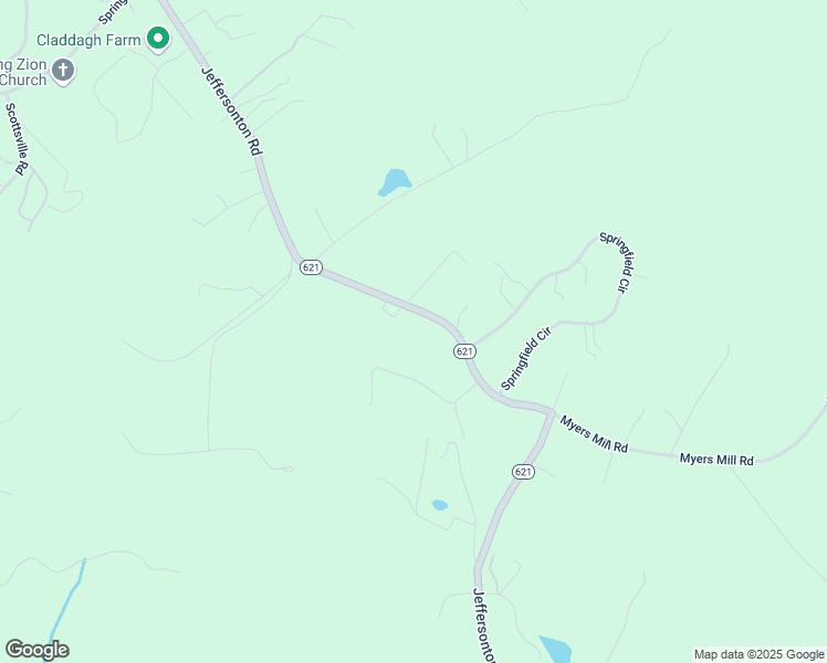 map of restaurants, bars, coffee shops, grocery stores, and more near 5590 Jeffersonton Road in Jeffersonton