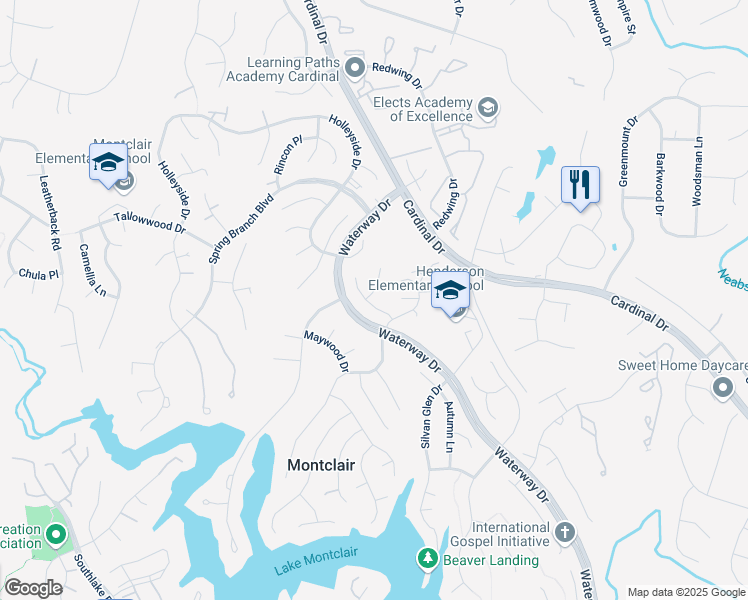 map of restaurants, bars, coffee shops, grocery stores, and more near 15265 Hyacinth Place in Dumfries