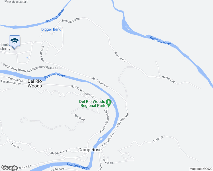map of restaurants, bars, coffee shops, grocery stores, and more near 2701 Rio Lindo Ave in Healdsburg