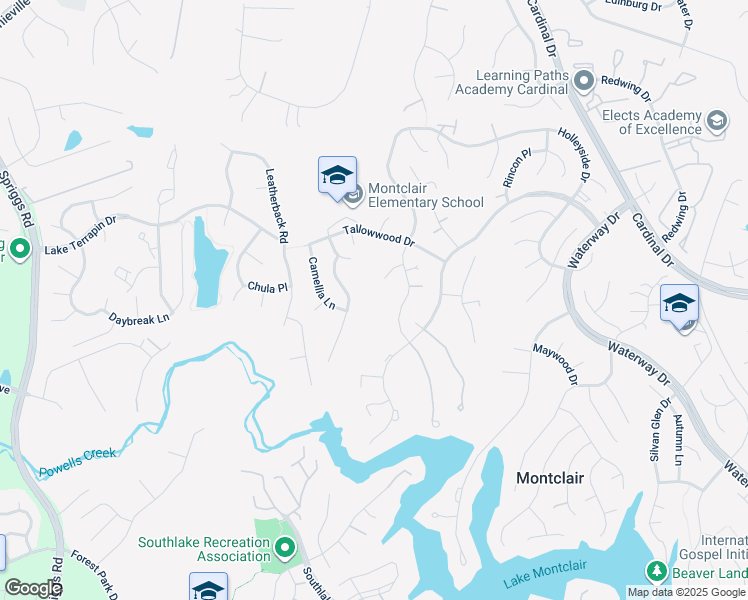 map of restaurants, bars, coffee shops, grocery stores, and more near 15072 Lindenberry Lane in Montclair