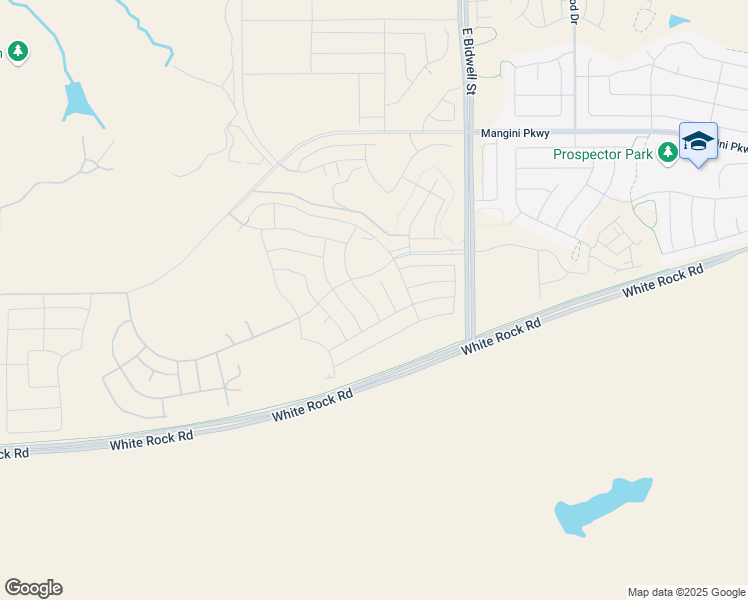 map of restaurants, bars, coffee shops, grocery stores, and more near White Rock Road in Folsom