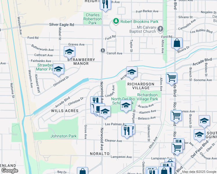 map of restaurants, bars, coffee shops, grocery stores, and more near 443 Arcade Boulevard in Sacramento