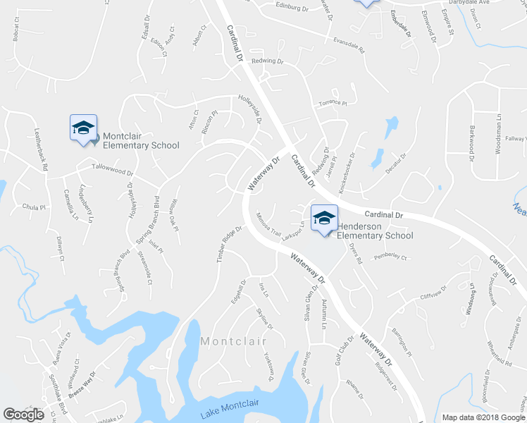 map of restaurants, bars, coffee shops, grocery stores, and more near 15253 Mimosa Trail in Dumfries
