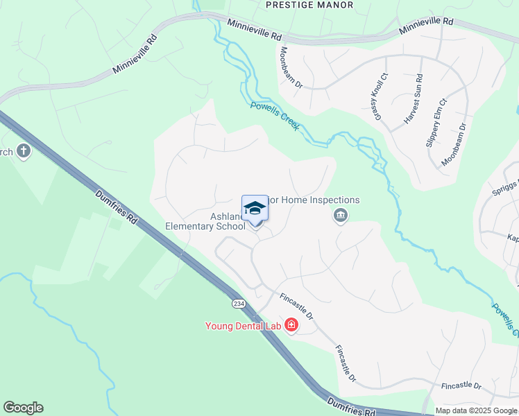 map of restaurants, bars, coffee shops, grocery stores, and more near 15300 Bowmans Folly Drive in Manassas