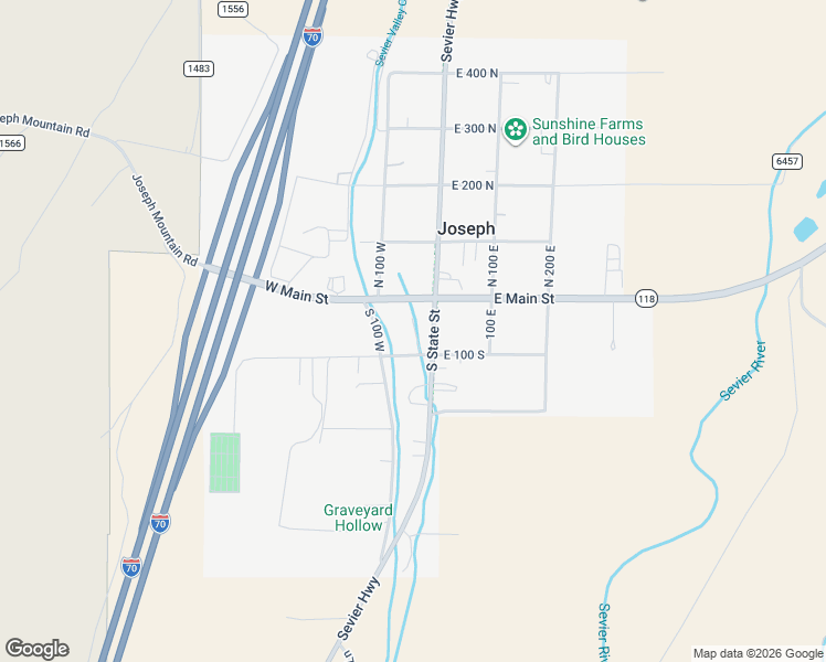 map of restaurants, bars, coffee shops, grocery stores, and more near West Main Street in Joseph